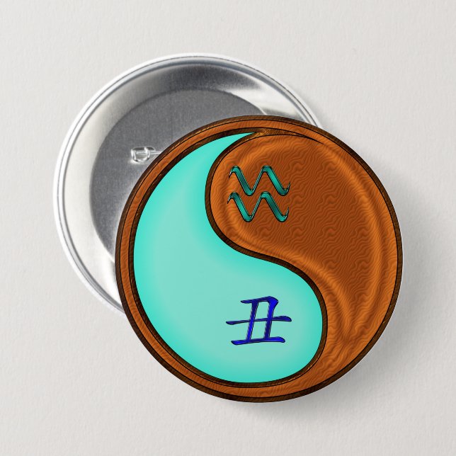Wassermann & Holz-Ochse Button (Vorne & Hinten)