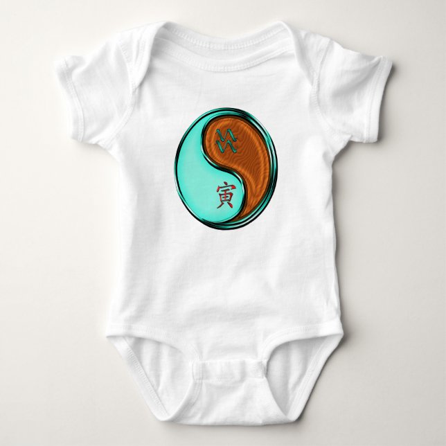 Wassermann & Holz Tiger Baby Strampler (Vorderseite)