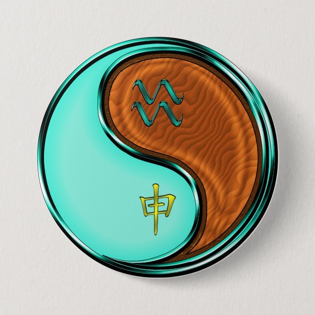 Wassermann & Holzaffe Button (Vorderseite)