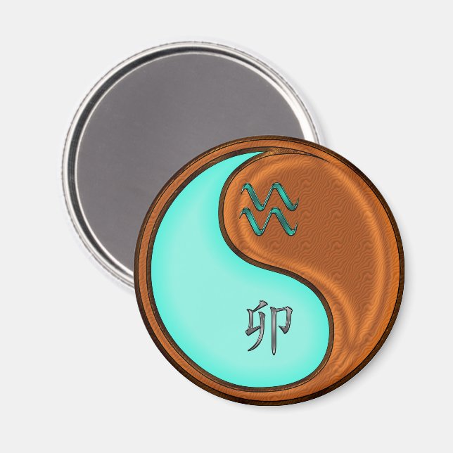 Wassermann & Holzkaninchen Magnet (Vorderseite/Rückseite)