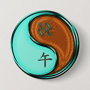 Wassermann & Holzpferd Button