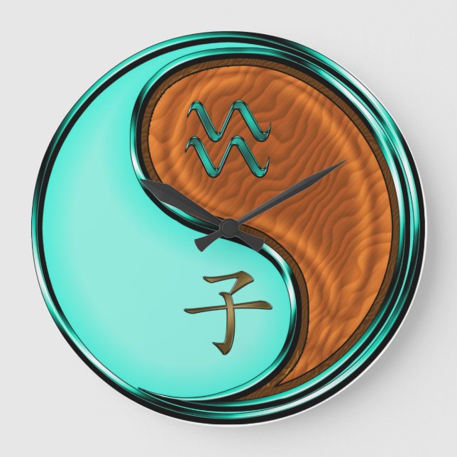 Wassermann & Holzratte Große Wanduhr (Vorderseite)