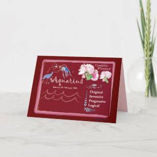 Wassermann-Januar-Gruß-Karte Karte