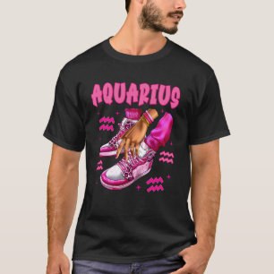 Wassermann Mädchen Geburtstag Schwarze Frau Sneake T-Shirt