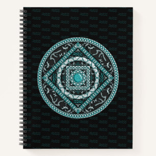 Wassermann Mandala Spiralblock Notizbuch