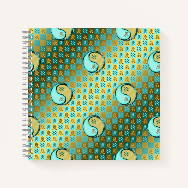 Wassermann & Metalldrache Notizbuch (Vorderseite)