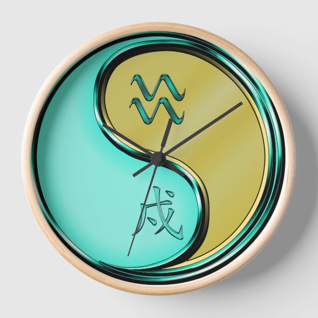 Wassermann & Metallhund Uhr (Vorderseite)