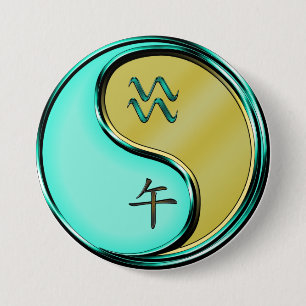 Wassermann & Metallpferd Button