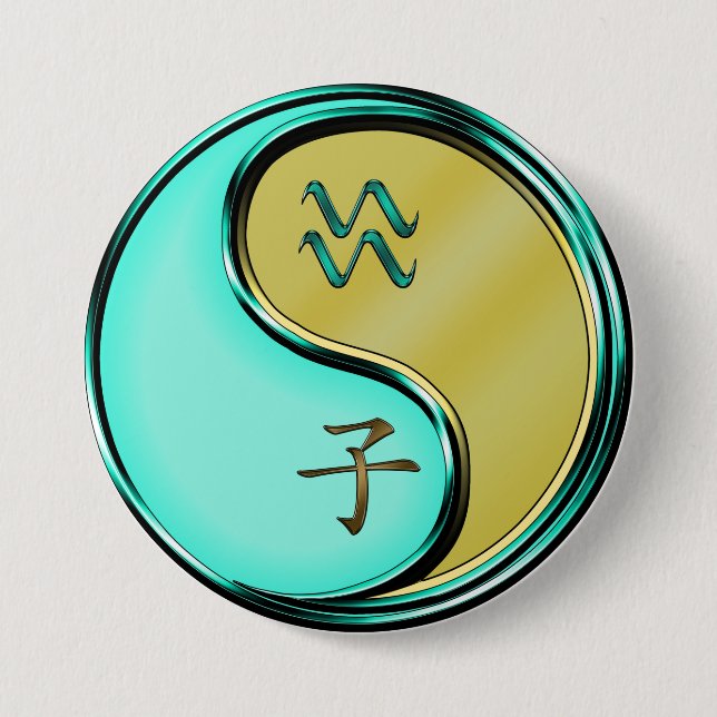 Wassermann & Metallratte Button (Vorderseite)
