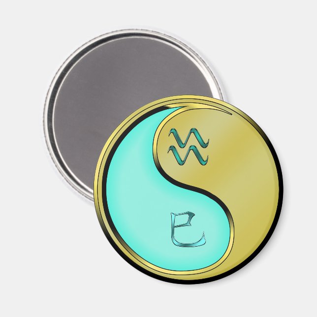 Wassermann & Metallschlange Schlüsselanhänger Magnet (Vorderseite/Rückseite)