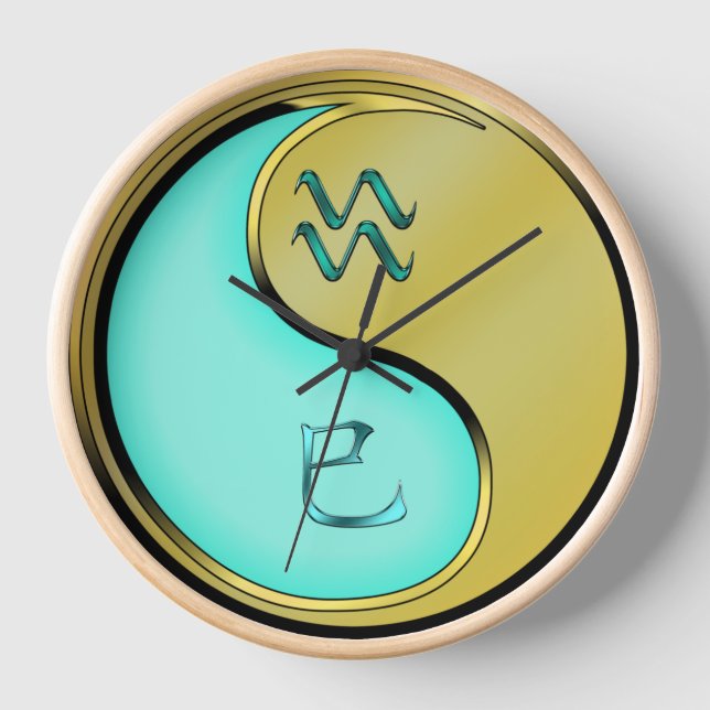 Wassermann & Metallschlange Uhr (Vorderseite)