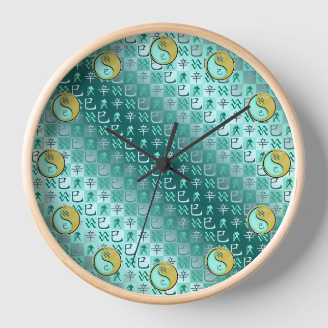 Wassermann & Metallschlange Uhr (Vorderseite)