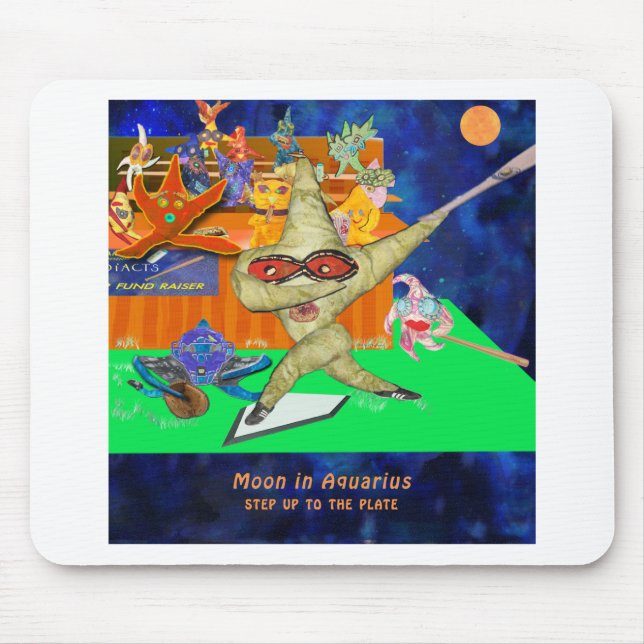 Wassermann-Mond Mousepad (Vorne)