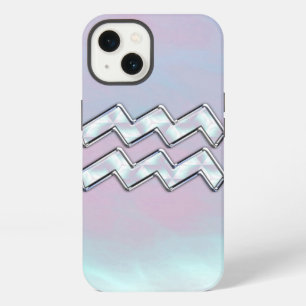 Wassermann-Sternzeichen auf Mutter-der-Perle-Stil iPhone Hülle