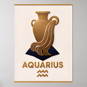 Wassermann-Sternzeichen-Dekor Astrologie-Geschenk Poster