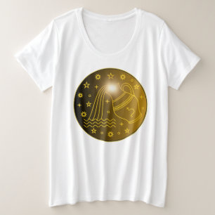 Wassermann-Sternzeichen-Emblem Minimales Himmels Große Größe T-Shirt