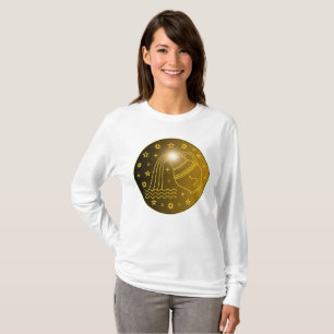Wassermann-Sternzeichen-Emblem Minimales Himmels T-Shirt