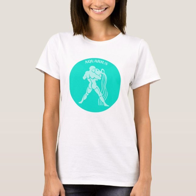Wassermann, Sternzeichen, Horoskop, Astrologie T-Shirt (Vorderseite)