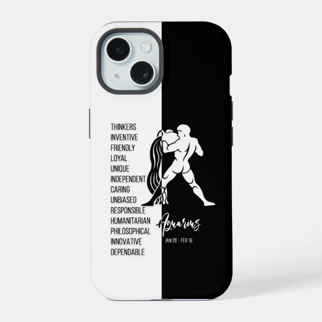Wassermann-Sternzeichen iPhone 15 Hülle (Rückseite)