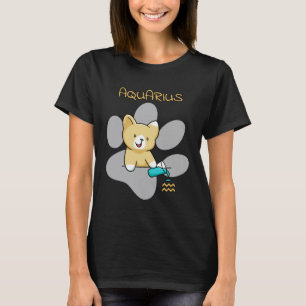 Wassermann-Sternzeichen-Katze-Astrologie-Kätzchen- T-Shirt