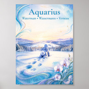 Wassermann-Sternzeichen Kleine Kunst   Traumhafte  Poster