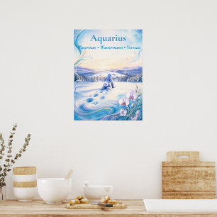 Wassermann-Sternzeichen-Kunst   Traumhafte Astrolo Poster