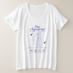 Wassermann Sternzeichen Originalität Astrologie Li Große Größe T-Shirt
