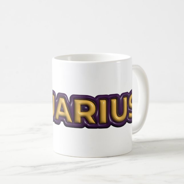 Wassermann-Sternzeichen-Text-Design Kaffeetasse (VorderseiteRechts)