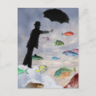 Wassermann-surrealistische Tierkreis-Postkarte Postkarte