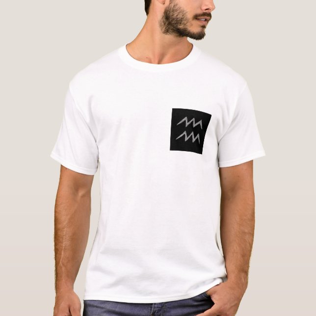 Wassermann. Tierkreis-Astrologie-Zeichen T-Shirt (Vorderseite)