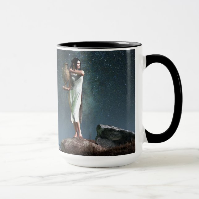 Wassermann-Tierkreis-Symbol Tasse (Rechts)