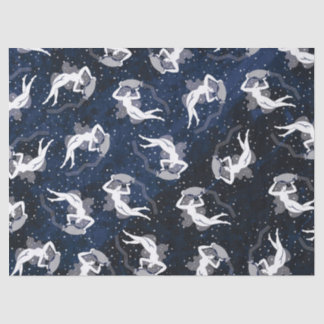 Wassermann-Tierkreis-wasserführende kosmische Frau Seidenpapier