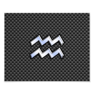 Wassermann-Tierkreis-Zeichen-Kohlenstoff-Faser-Art Fotodruck