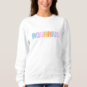 Wassermann-Typografie trendiges Sternzeichen farbi Sweatshirt