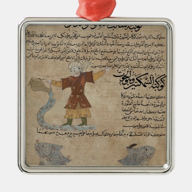 Wassermann und Fische Ornament Aus Metall (Vorne)