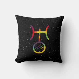 Wassermann Uranus Planetensymbol Stern Tie Dye Kissen