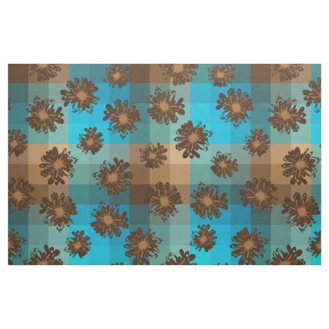 Wassermann-Vintages kariertes u. psychedelisches Stoff (Fat Quarter (45,7 x 55,9 cm))