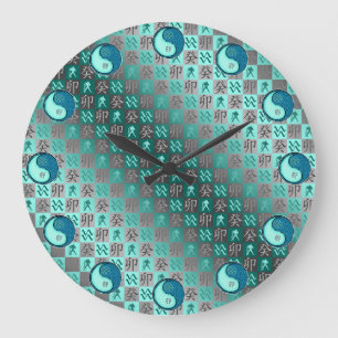Wassermann & Wasser Kaninchen Große Wanduhr