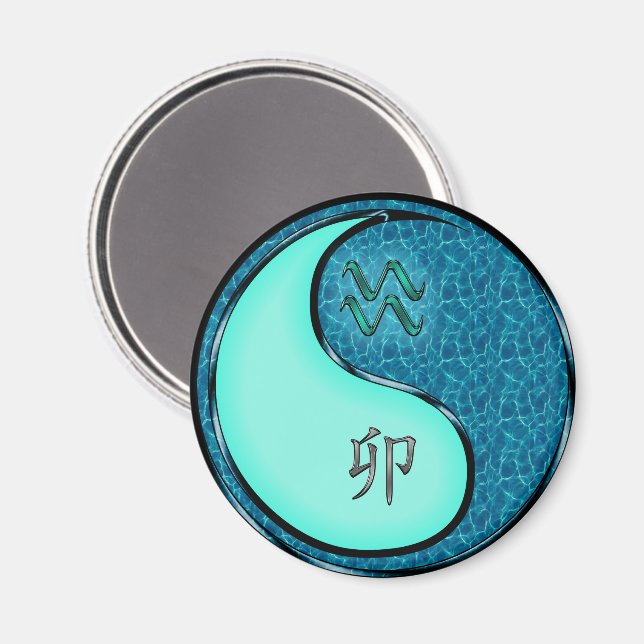 Wassermann & Wasser Kaninchen Magnet (Vorderseite/Rückseite)