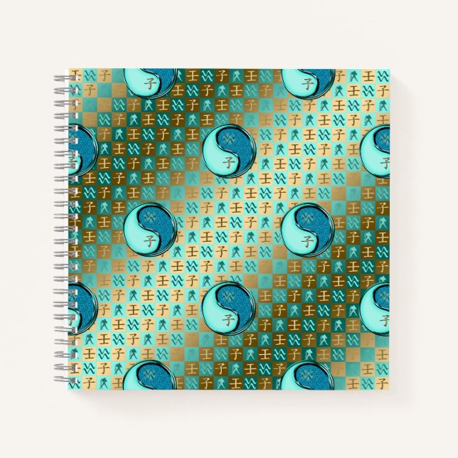 Wassermann & Wasser-Ratte Notizbuch (Vorderseite)