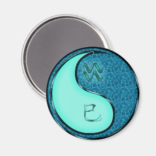 Wassermann & Wasser-Schlange Schlüsselanhänger Magnet