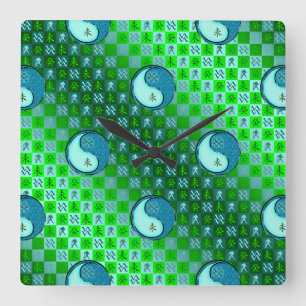 Wassermann & Wasser Ziege Quadratische Wanduhr