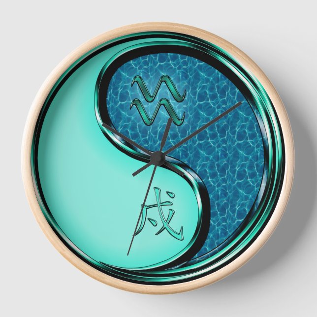 Wassermann & Wasserhund Uhr (Vorderseite)