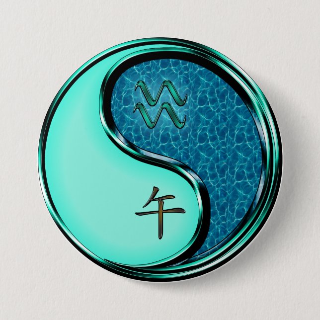Wassermann & Wasserpferd Button (Vorderseite)