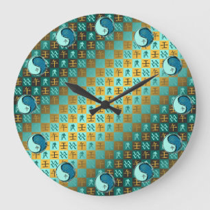 Wassermann & Wasserpferd Große Wanduhr