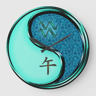 Wassermann & Wasserpferd Große Wanduhr