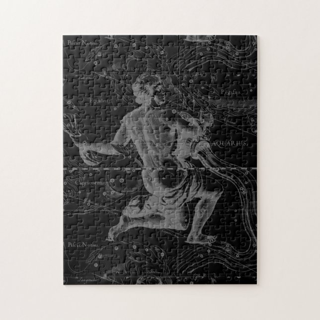 Wassermann-Zeichen-Konstellations-Karte durch Puzzle (Vertikal)
