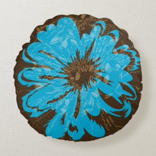 WassermannVintager psychedelischer Rundes Kissen