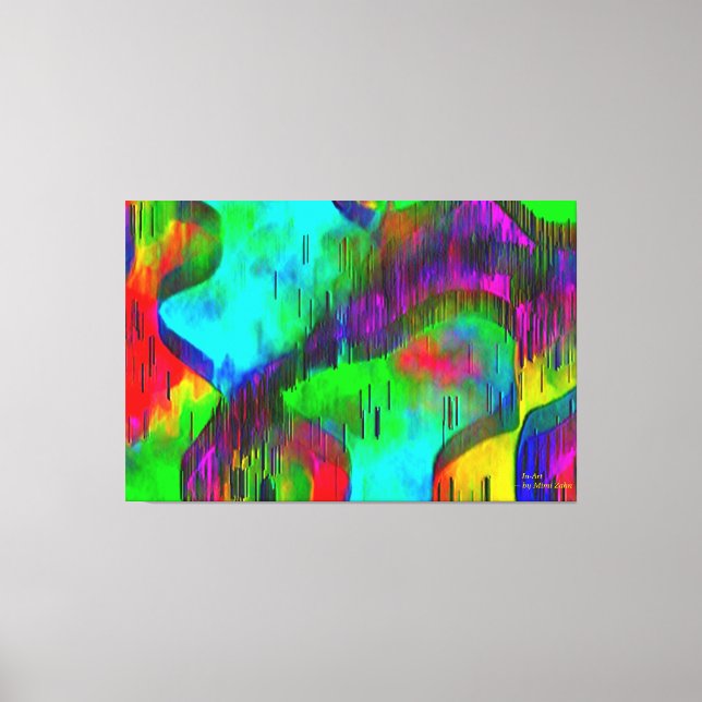 "Wassermauer" Stretchierte Leinwand 3 gestapelt 60 (Vorderseite)