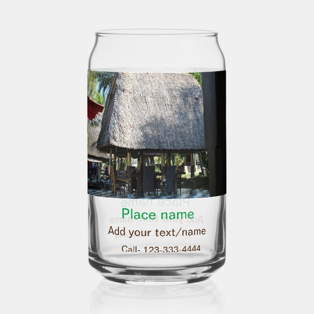 Wassermeer Strand Foto geben Namen Text Platz Somm Dosenglas (Vorderseite)